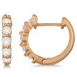 Hinged Hoop Lab Diamond Huggie Style Earrings 14k Rose Gold (0.50ct)