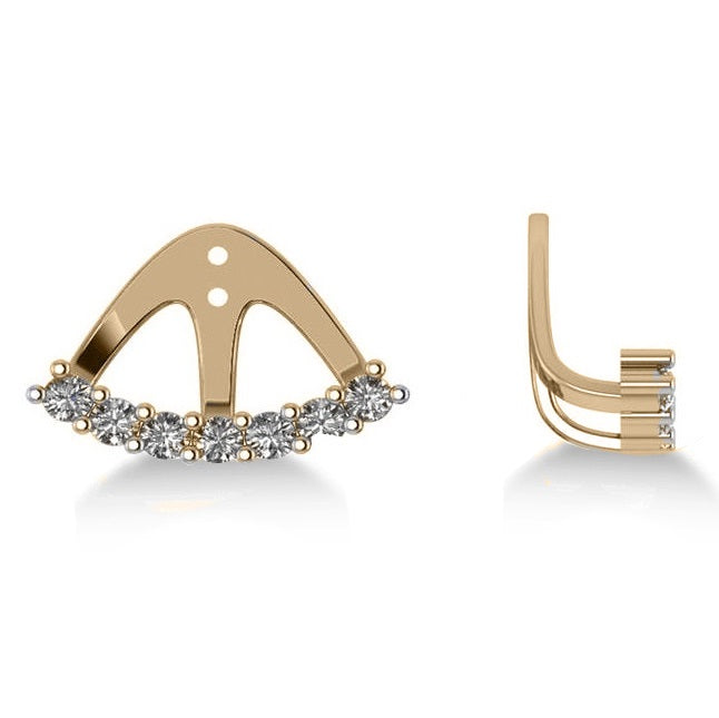 Freeform Diamond Earring Jackets in 14k Yellow Gold (0.70ct)