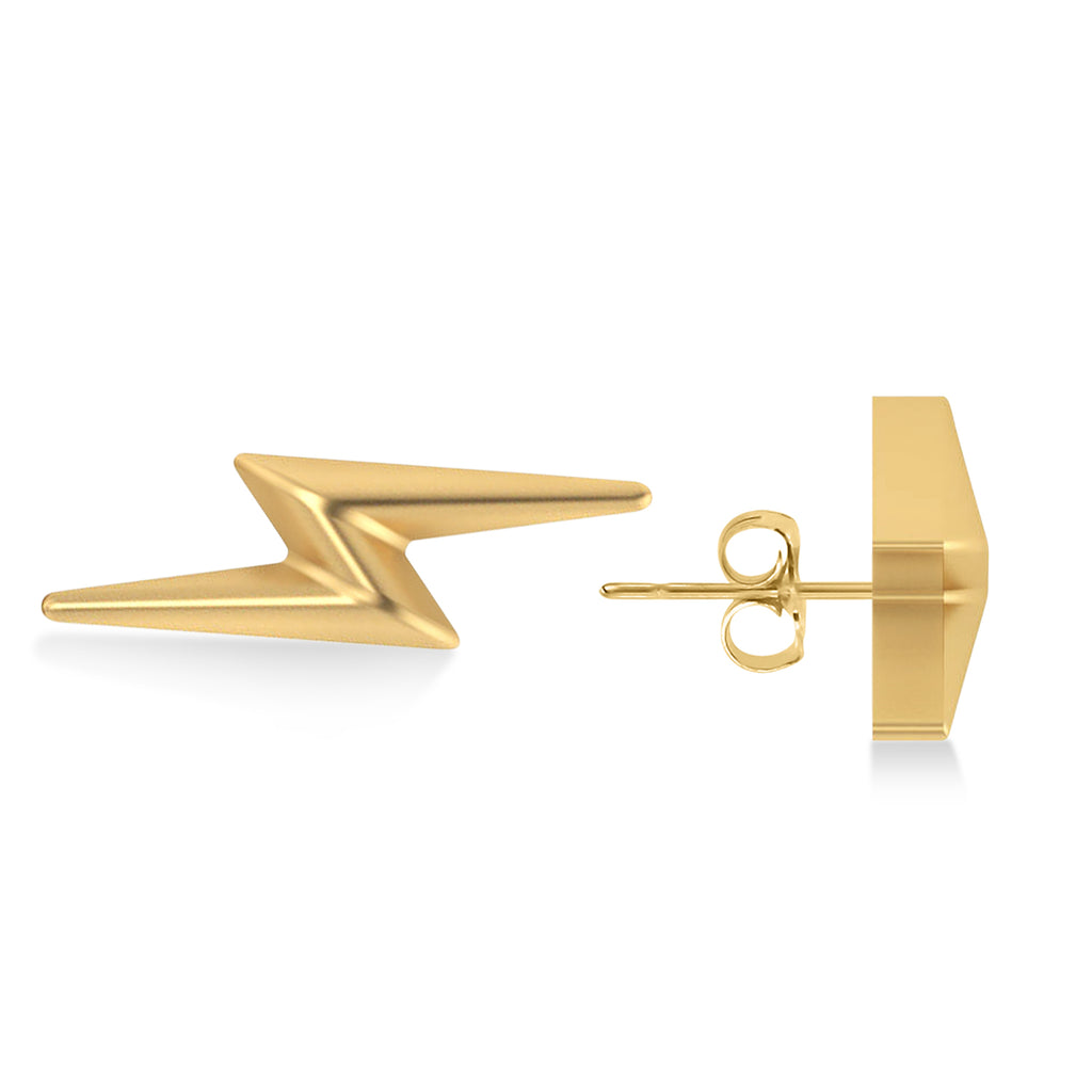 Lightning Bolt Earrings 14k Yellow Gold