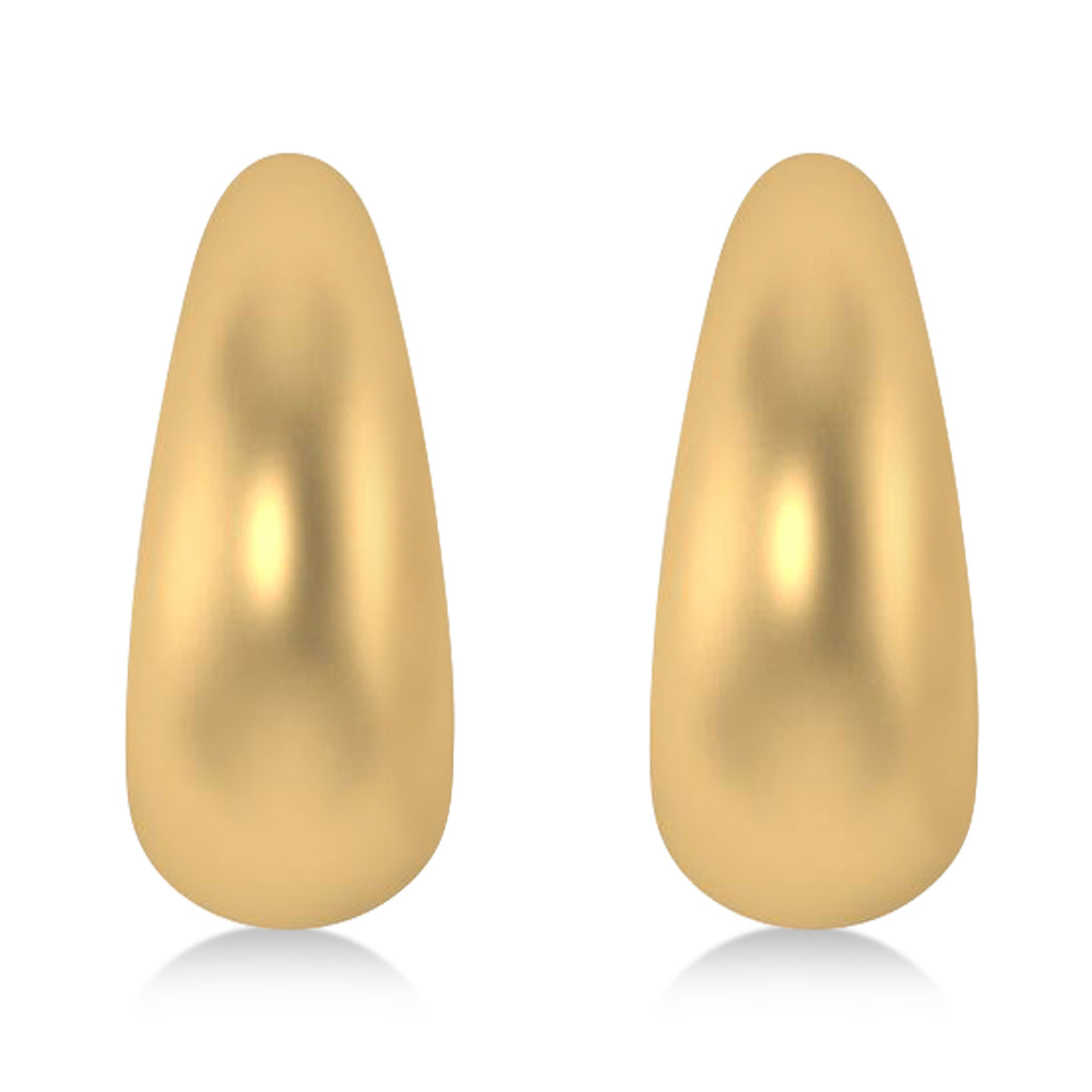 J Hoops Tusk Earrings 14K Yellow Gold
