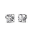 1.00ct. Asscher-Cut Lab Diamond Stud Earrings 18kt White Gold (SI1, G-H)