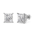 1.00ct. Princess Diamond Stud Earrings 18kt White Gold (H-I, SI2-SI3)