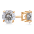 2.00ct. 4-Prong Basket Salt & Pepper Diamond Stud Earrings 14kt Rose Gold