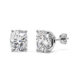 1.00ct. Cushion-Cut Moissanite Stud Earrings 14kt White Gold (F-G, VVS1)
