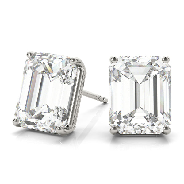1.50ct Emerald-Cut Diamond Stud Earrings 14kt White Gold (G-H, VS2-SI1)