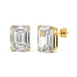 0.75ct Emerald-Cut Diamond Stud Earrings 18kt Yellow Gold (G-H, VS2-SI1)