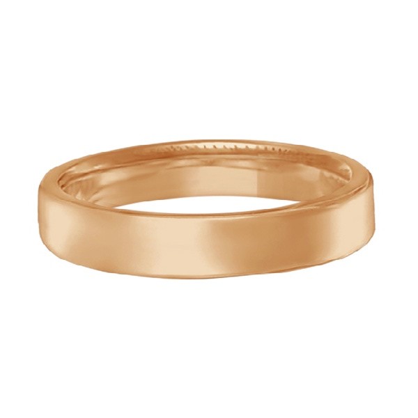 Dome Comfort Fit Wedding Ring Men's European Band 18k Rose Gold (3mm)