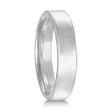 Dome Comfort Fit Wedding Ring Men's European Band 14k White Gold (4mm)