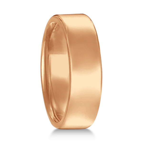 Dome Comfort Fit Wedding Ring Men's European Band 14k Rose Gold (6mm)
