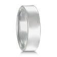 Dome Comfort Fit Wedding Ring Men's European Band 18k White Gold (6mm)