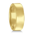 Dome Comfort Fit Wedding Ring Men's European Band 18k Yellow Gold (7mm)