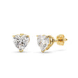 1.00ct Heart-Cut Moissanite Stud Earrings 14kt Yellow Gold (F-G, VVS1)