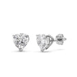 2.00ct Heart-Cut Moissanite Stud Earrings 18kt White Gold (F-G, VVS1)
