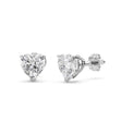 0.50ct Heart-Cut Lab Diamond Stud Earrings 18kt White Gold (G-H, SI1)