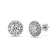3.00ct. Halo Lab Diamond Stud Earrings 18kt White Gold (F-G, VS1)