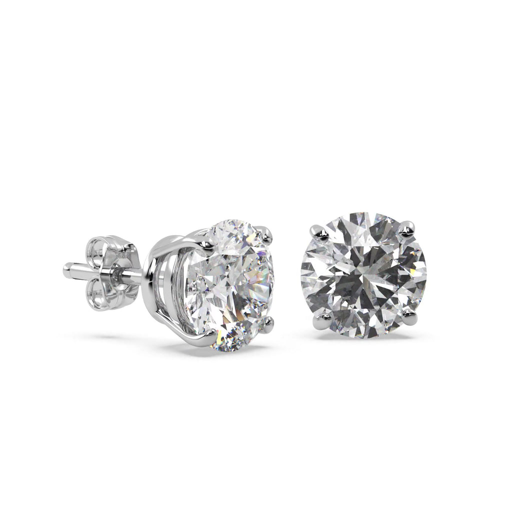 1.00ct. 3-Prong Martini Diamond Stud Earrings 14kt White Gold (H-I, SI2-SI3)