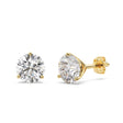 3.00ct. 3-Prong Martini Lab Diamond Stud Earrings 14kt Yellow Gold (G-H, SI1)