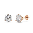 2.00ct. 3-Prong Martini Lab Diamond Stud Earrings 14kt Rose Gold (G-H, SI1)