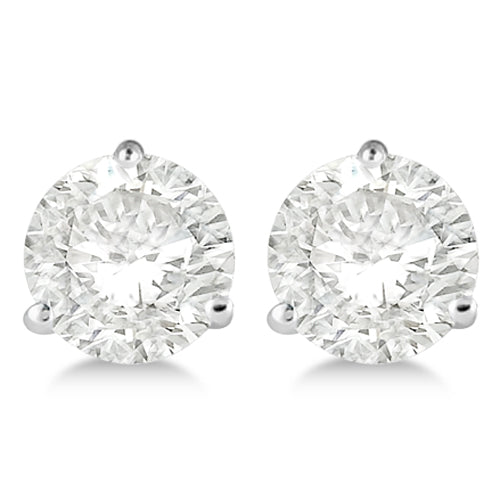 1.50ct. 3-Prong Martini Lab Diamond Stud Earrings 14kt White Gold (G-H, SI1)
