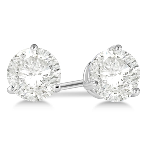 2.00ct. 3-Prong Martini Lab Diamond Stud Earrings 18kt White Gold (G-H, SI1)