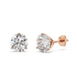 3.00ct. 3-Prong Martini Diamond Stud Earrings 14kt Rose Gold (G-H, VS2-SI1)