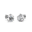 0.75ct. 3-Prong Martini Lab Diamond Stud Earrings 14kt White Gold (G-H, SI1)