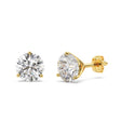 0.75ct. 3-Prong Martini Lab Diamond Stud Earrings 18kt Yellow Gold (G-H, SI1)