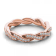 Diamond Twisted Wedding Band 14k Rose Gold (0.20ct)