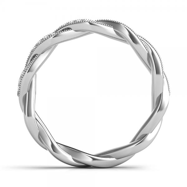 Diamond Twisted Wedding Band 14k White Gold (0.20ct)