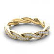 Diamond Twisted Wedding Band 14k Yellow Gold (0.20ct)