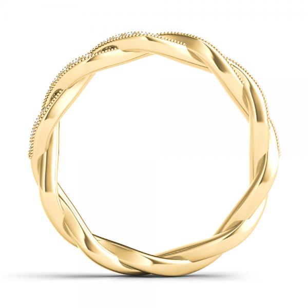 Diamond Twisted Wedding Band 14k Yellow Gold (0.20ct)