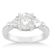 Diamond Trilliant Three Stone Engagement Ring 18k White Gold (0.70ct)