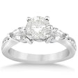 Three Stone Pear Cut Lab Diamond Engagement Ring Platinum (0.51ct)