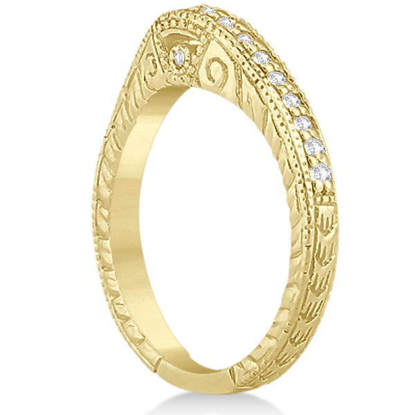 Antique Style Art Deco Diamond Bridal Set 18k Yellow Gold (0.53ct)