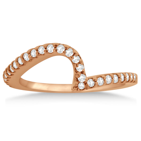 Tension Set Lab Diamond Engagement Ring & Band Bridal Set 14K Rose Gold