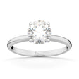 Four-Prong Platinum Solitaire Engagement Ring Setting