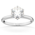 Six-Prong 18k White Gold Solitaire Engagement Ring Setting