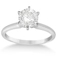 Six-Prong Platinum Solitaire Engagement Ring Setting