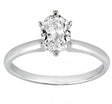 Six-Prong 14k White Gold Engagement Ring Solitaire Setting