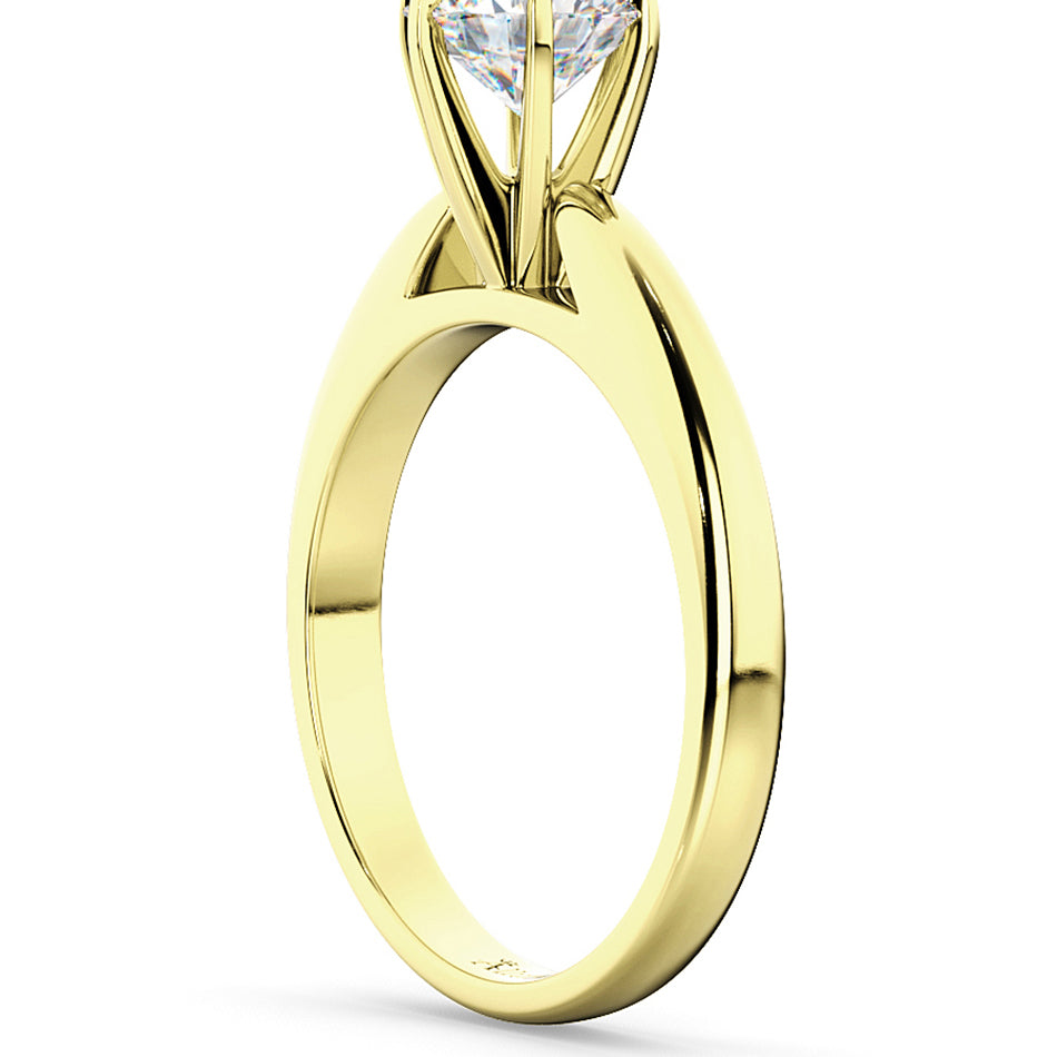 Six-Prong 14k Yellow Gold Solitaire Engagement Ring Setting