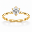 Six-Prong 14k Yellow Gold Solitaire Engagement Ring 0.53ct