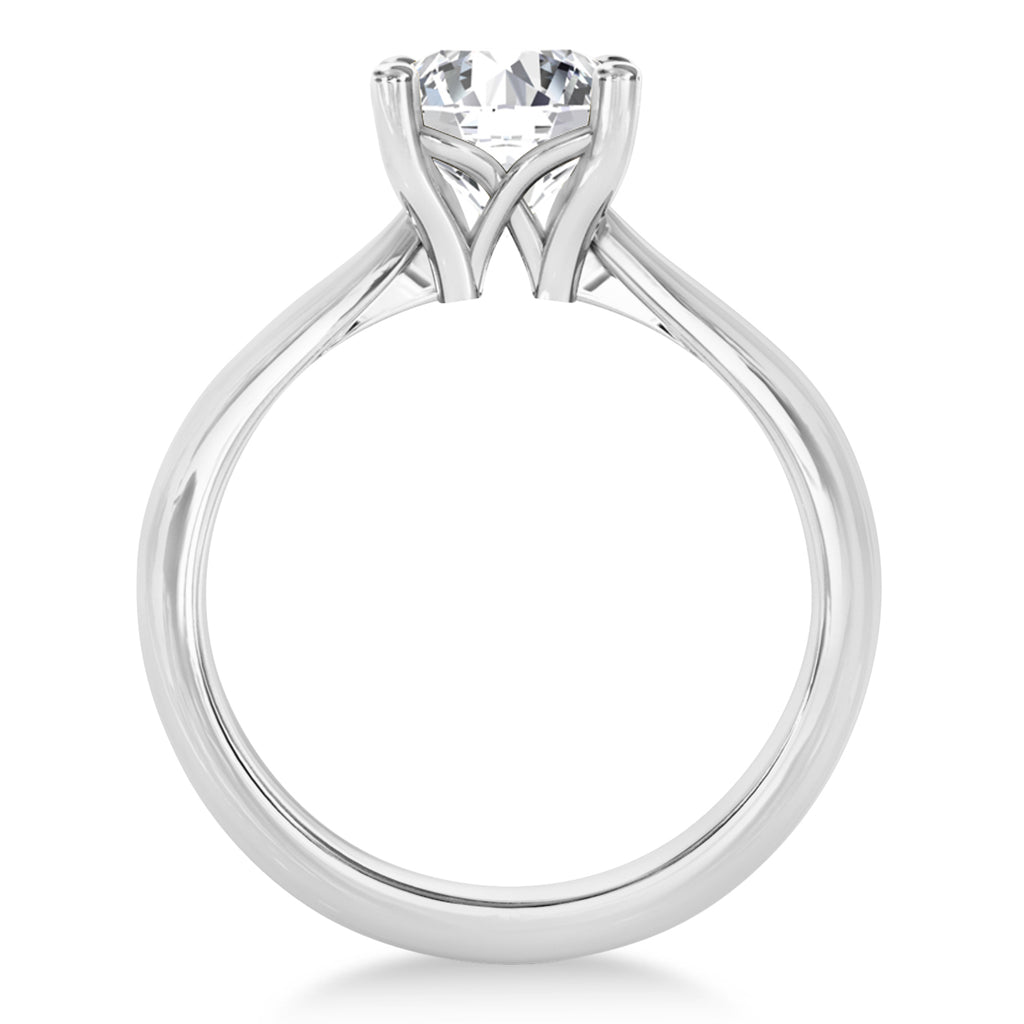 Diamond Fancy Engagement Ring 14k White Gold