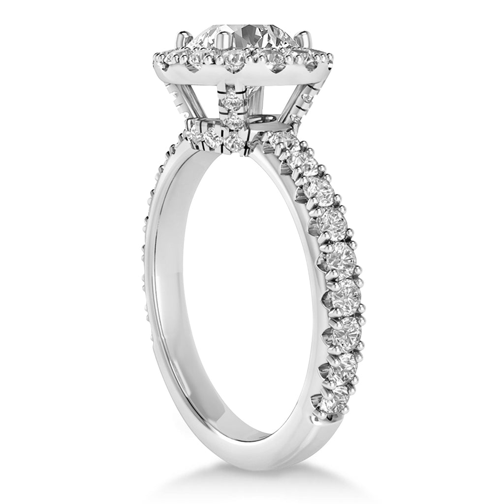 Diamond Halo Engagement Ring Platinum (0.90ct)