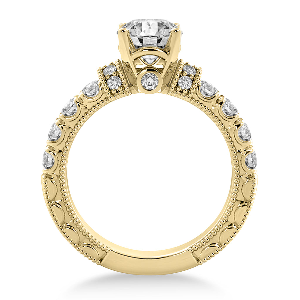 Diamond Vintage Style Engagement Ring 14k Yellow Gold (0.52ct)