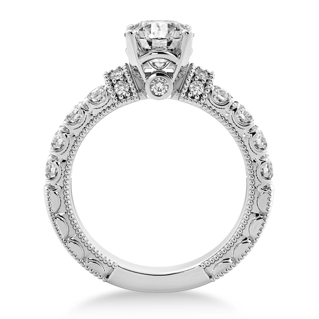 Diamond Vintage Style Engagement Ring Platinum (0.52ct)