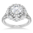 Diamond Accented Halo Engagement Ring Platinum (0.92ct)