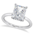 Radiant Cut Lab Diamond Engagement Ring in Palladium (3.15ct)