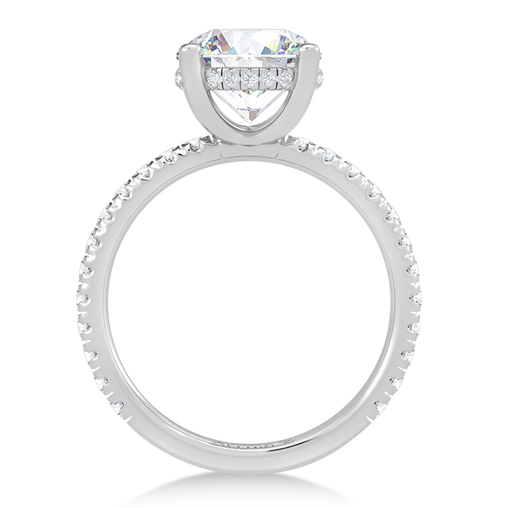 Round Lab Grown Diamond Engagement Ring 14K White Gold (1.48ct)