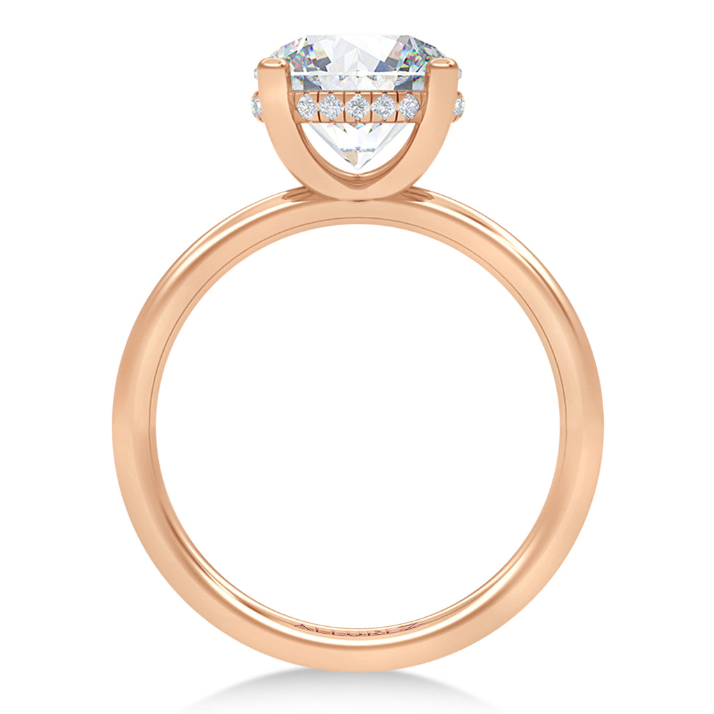 Round Lab Diamond Engagement Ring 18K Rose Gold (1.06ct)