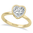 Heart Lab Diamond Bezel Engagement Ring 14K Yellow Gold (2.00ct)